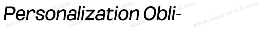Personalization Obli字体转换